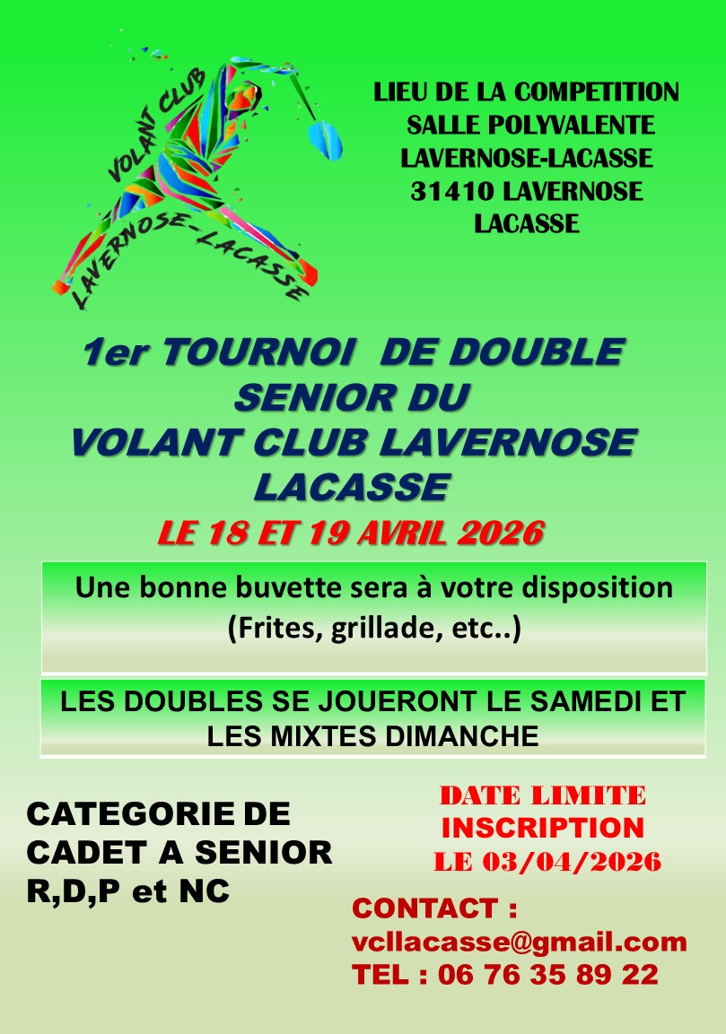 1 Tournoi de double sénior du VCLL